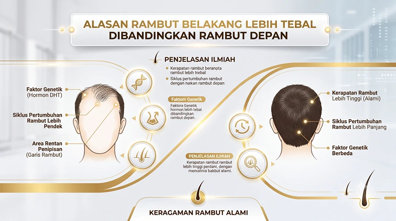 diagram rambut belakang dan rambut depan