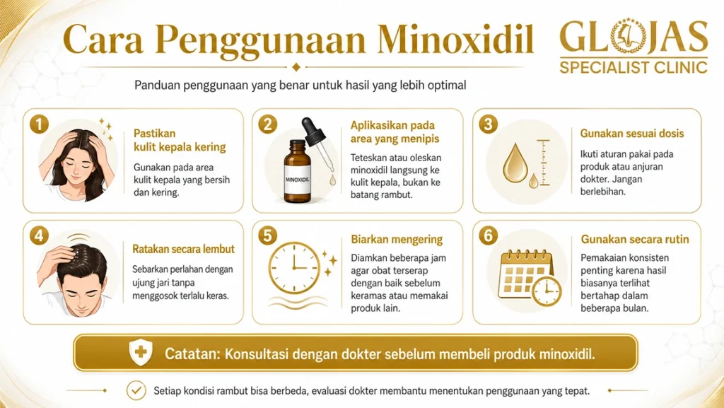 cara penggunaan minoxidil