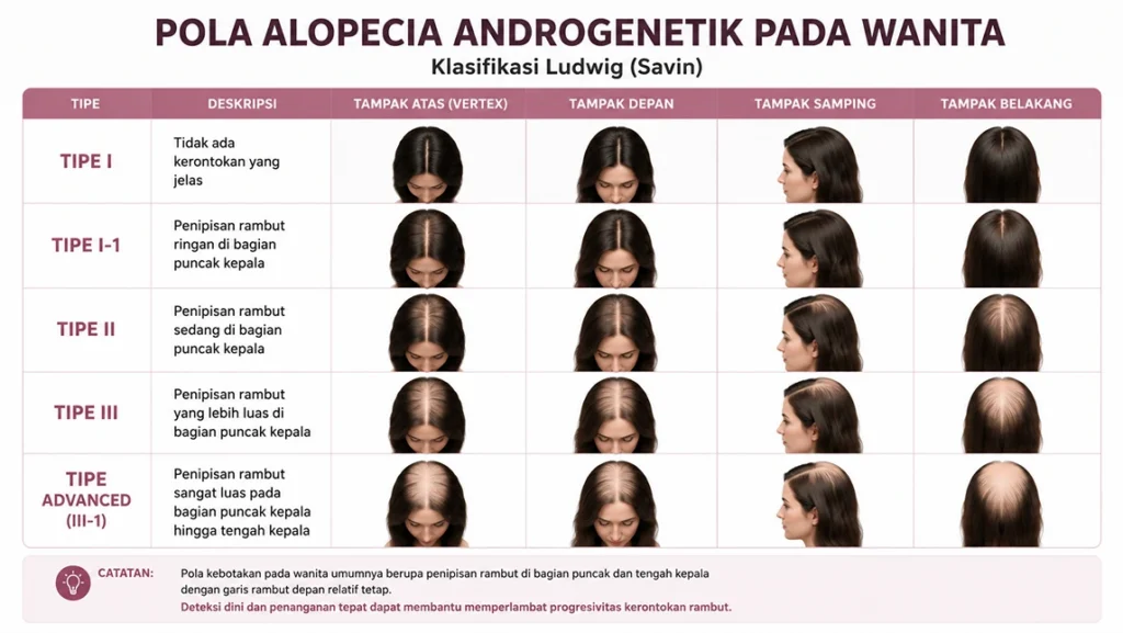 androgenetik alopecia pada wanita