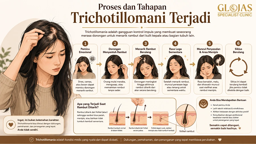 proses terjadinya Trichotillomani