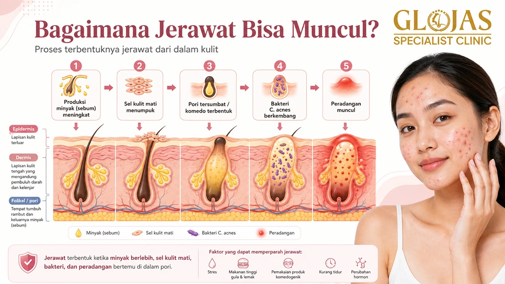 bagaimana jerawat bisa muncul?