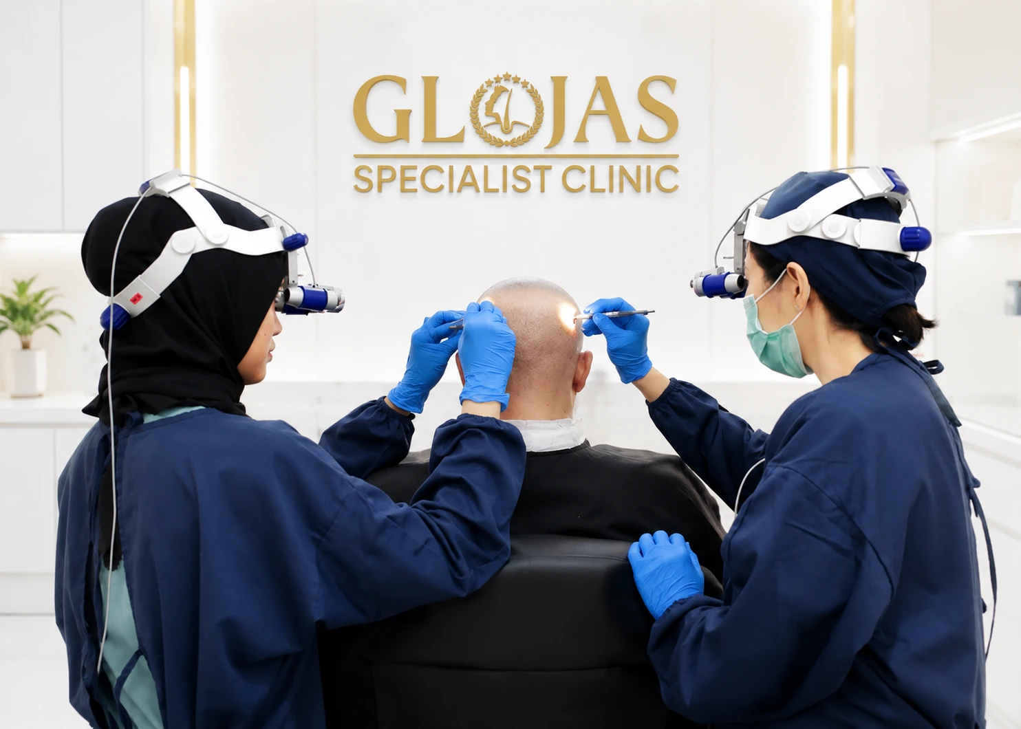 Prosedur tanam rambut teknik FUE di GLOJAS Indonesia