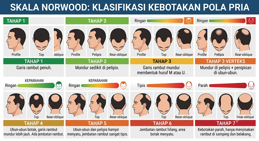 no woord scale: Pola Pria M Shape