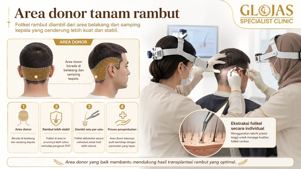 pengambilan area donor rambut